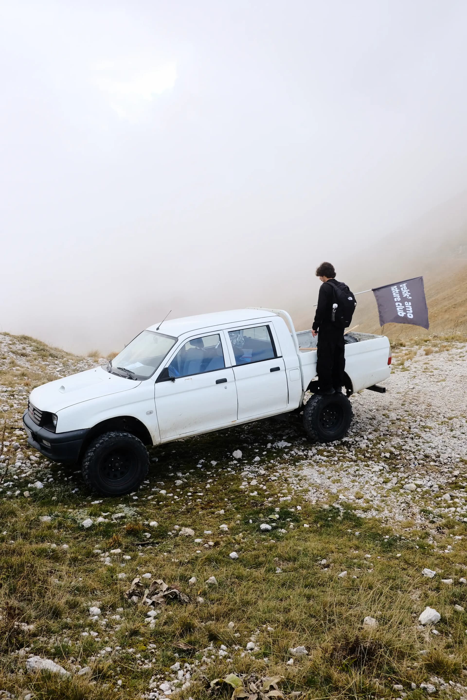 Giorgio sulla macchina